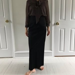 French connection black long skirt